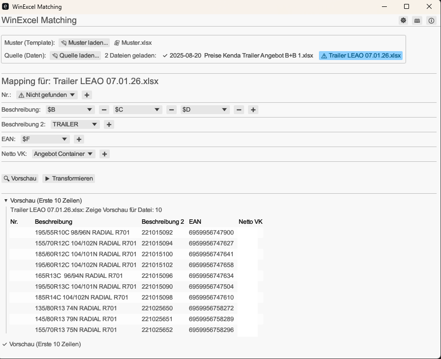 Excel Matching Screenshot 2